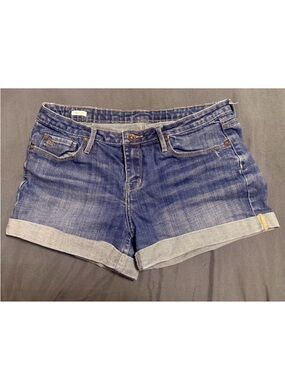 Quiksilver Rolled Hem Denim Shorts - Blue